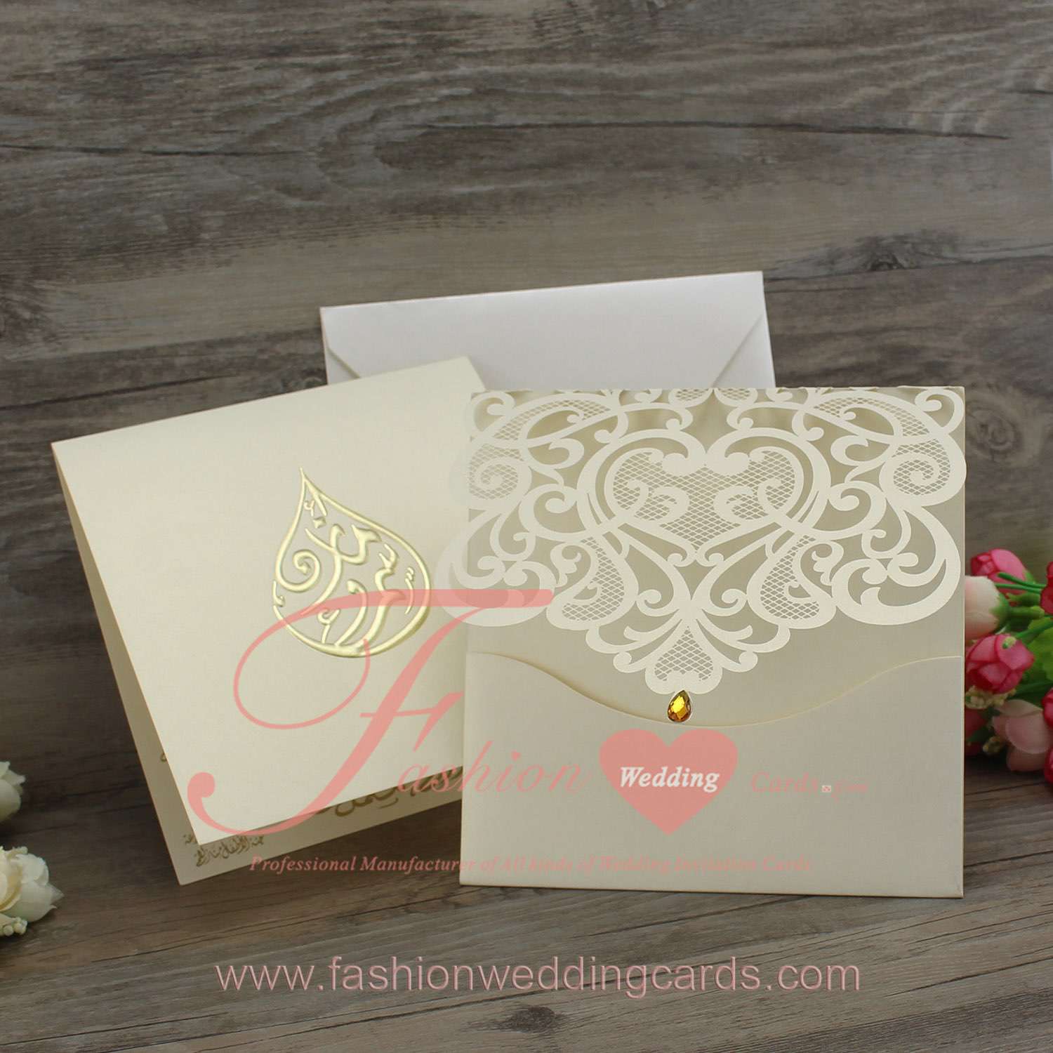 Unusual Laser Cut Pocket Wedding Invitations UK 